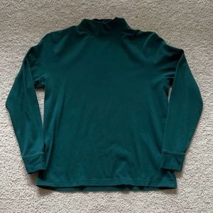 Persian Green Lands’ End Mock Neck Long Sleeve Relaxed Fit
